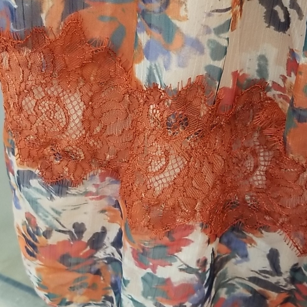 💕ADELYN RAE💕 Boho Pattern Ruffle Maxi Dress - Picture 5 of 12